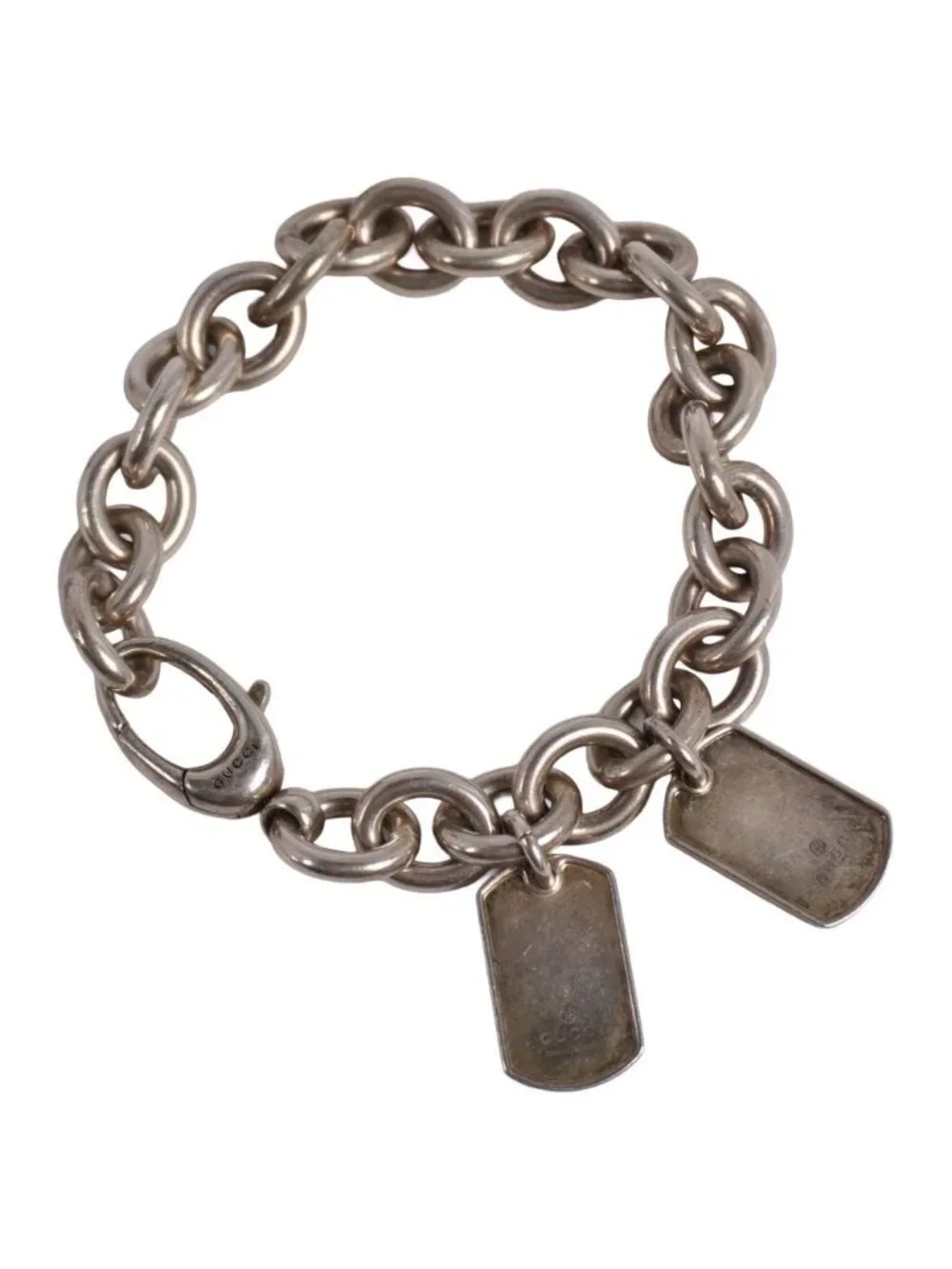 Gucci Bracelet Dog Doug Double Tag 925 Sterling Silver